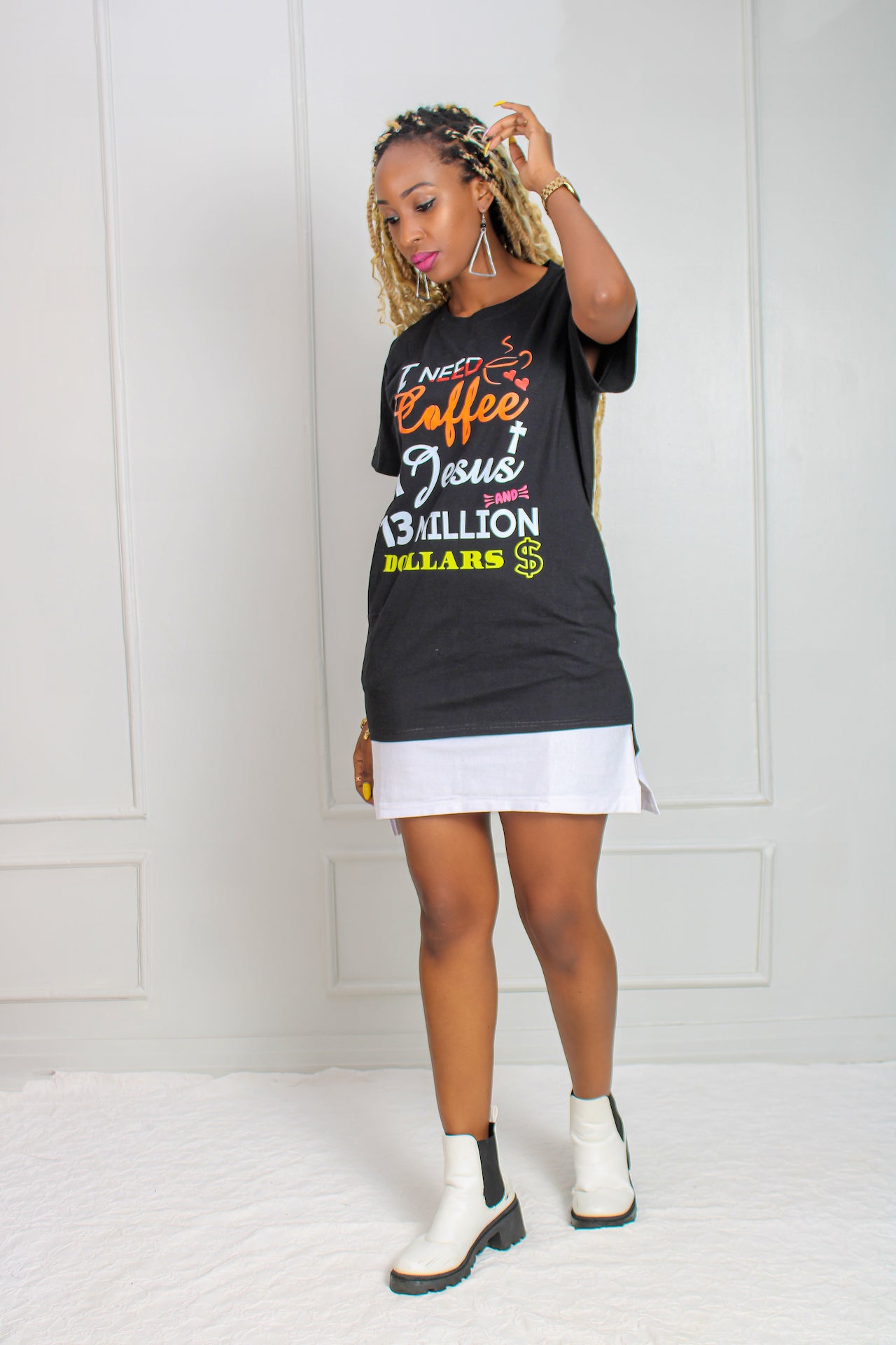 'LITTLE BLACK DRESS' Tshirt Dress
