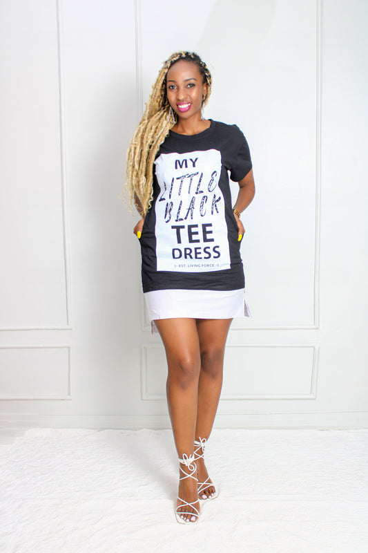 'LITTLE BLACK DRESS' Tshirt Dress